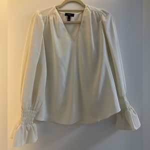 Aqua - Ivory Blouse, Puffed Sleeves NWT